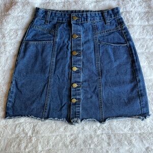 medium blue jean skirt